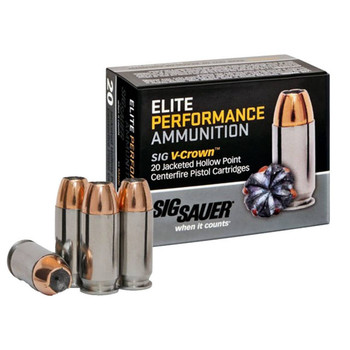 Sig Sauer E45AP150 Elite Defense  45 ACP 200 gr VCrown Jacketed Hollow Point VJHP 50 Per Box20 UPC: 798681537709