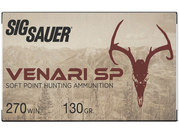 Sig Sauer V270SP13020 Venari 270Win 130gr Soft Point 20 Per Box/10 Case