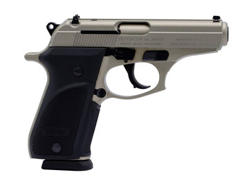 Bersa THUN380PNKL15 Thunder Plus SubCompact Frame 380 ACP 151 3.50 Nickel Steel Barrel Nickel Cerakote Serrated Steel Slide Nickel Cerakote Aluminum Frame wBeavertail Black Rubber Grip UPC: 810083200170