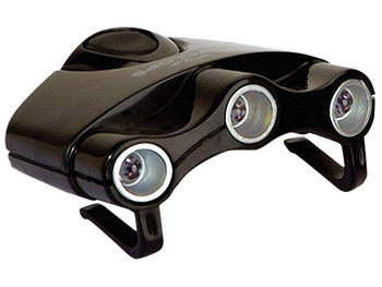 Cyclops CYCHC1W Orion Hat Clip Light 17.5 Lumens Green/White/UV LED Bulb Black Clip-On