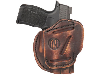 1791 Gunleather 3WH2VTGA 3-Way IWB/OWB Size 02 Vintage Leather Belt Loop Fits Ruger LCP Fits S&W Bodyguard Fits Glock 42 Ambidextrous Hand
