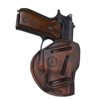 1791 Gunleather 3WH5VTGA 3Way  IWBOWB Size 05 Vintage Leather Belt Loop Fits Glock 17 Fits HK VP9 Fits MP9 Ambidextrous Hand UPC: 816161023105