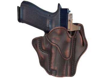 1791 Gunleather ORBH23VTGR BH2.3 Optic Ready OWB Size 2.3 Vintage Leather Belt Slide Compatible w/Glock 17/20/21/22/31/34/35/40/41/ Ruger 95/American Right Hand
