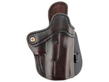 1791 Gunleather ORPDH21SBRR BH2.1 Optic Ready OWB Size 2.1 Signature Brown Leather Paddle Compatible w/Glock 17/Springfield XD/S&W Shield Right Hand