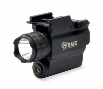 SME SMEWLLP Tactical Weapon Light wLaser 250 Lumens Output White Cree LED Light Red Laser Black Aluminum For PicatinnyWeaver Equipped Handgun UPC: 888151019047