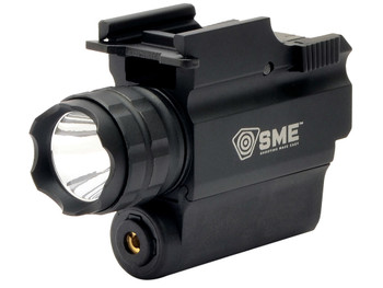 SME SMEWLLP Compact Tactical Handgun LED Light/Laser Combo Black 250 Lumens White Cree LED Red Laser