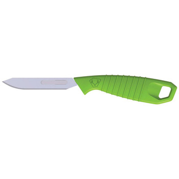 HME HMEKNPRBBM Super Lite Replace a Blade Tanto Plain Stainless Steel BladeGreen TPR Handle Includes 5 Replacement BladesSheath UPC: 888151024331