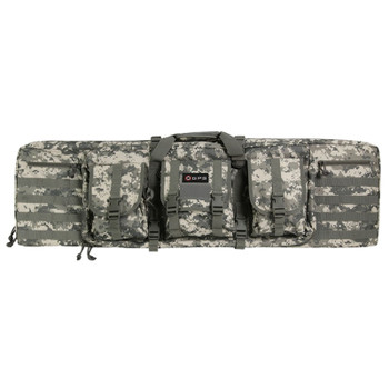 GPS Bags DRC42ACU Double Rifle Case ATACS AU 600D Polyester with 2 Padded Pistol Sleeves MOLLE Webbing  Lockable Zippers 42 L x 12.75 H x 9 W Exterior Dimensions UPC: 888151037683