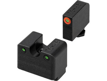 TruGlo TGTG231G3MW Tritium Pro Black | Green Tritium White Outline Front Sight Green Tritium Rear Sight