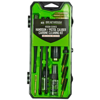 Breakthrough Clean BTCCCHGPCC Vision Series Cleaning Kit HandgunPistol Caliber Carbine Nylon Bristles 15 Pieces Plastic Case UPC: 854325008919 Breakthrough Clean BTCCCHGPCC Vision Series Cleaning Kit HandgunPistol Caliber Carbine Nylon Bristles 15 Pieces Plastic Case UPC: 854325008919