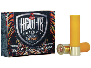 HEVI-Shot HS7009 HEVI-18 TSS Turkey 20Gauge 3" 1 1/2oz Tungsten 9Shot 5 Per Box/10 Case