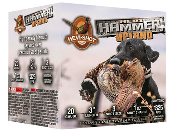 HEVI-Shot HS29213 HEVI-Hammer Upland 20Gauge 3" 1oz Steel/Bismuth 3Shot 25 Per Box/10 Case