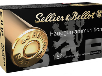 Sellier & Bellot SB44C Handgun 44RemMag 240gr Semi Jacketed Hollow Point 50 Per Box/12 Case