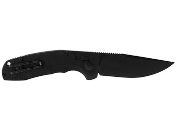 S.O.G SOG15380157 SOG-TAC Auto 3.43" Folding Plain Black TiNi Cryo D2 Steel Blade Black Micro-Textured Anodized Aluminum Handle Includes Pocket Clip