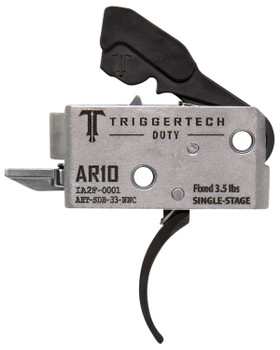 TriggerTech AHTSDB33NNC Duty  Curved Trigger SingleStage 3.50 lbs Draw Weight Fits AR10 UPC: 885768003551