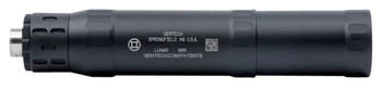 Gemtech Lunar 45 NFA Pistol Suppressor Matte Black Anodized 7 Inch, 9mm Caliber, Piston Mount, 1/2x28, Aluminum / Stainless Steel