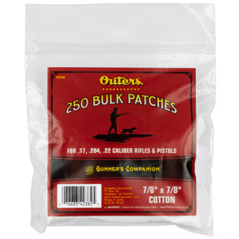 OUTERS PATCHES 17-22 CAL 250CT UPC: 076683423825 OUTERS PATCHES 17-22 CAL 250CT UPC: 076683423825