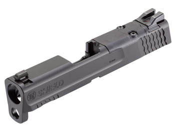 Smith & Wesson 3015613 Slide Assembly Shield Fits S&W Shield/Shield Plus Optic Ready 9mm Luger Black Armornite Stainless Steel 3-Dot White Sights