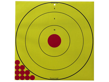 Birchwood Casey LRBET5PK Shoot-N-C Reactive Target Self-Adhesive Paper Red/Yellow 17.75" Bullseye 5 Pack