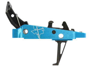 CMC Triggers 47403 Drop-In Trigger Group 2.0 Single-Stage Flat with 2.50 lbs Draw Weight Black w/ Blue Housing