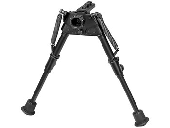 Harris Bipods S-BRM-LOK Swivel BR M-LOK, 6-9", Black Steel/Aluminum, Rubber Feet