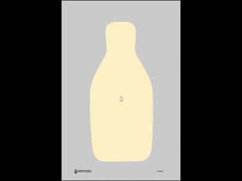Action Target QT100 Qualification Standard Center Mass Heavy Paper Hanging 22.50" x 34.50" Gray/White 100 Per Box