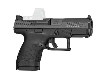 CZ-USA 91568 P-10 S Sub-Compact Frame 9mm Luger 12+1 3.50" Black Steel Barrel, Black Nitride Optic Ready/Serrated Steel Slide, Black Polymer Frame w/Picatinny Rail