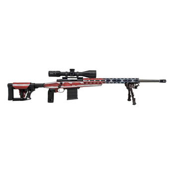Howa HCRA73107USKMDT M1500 APC Chassis 308 Win 101 3 Mags 24 HB American Flag Cerakote LuthAR MBA4 Stock with Aluminum Chassis 416x50 Scope Bipod  2 Grips UPC: 682146880212