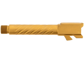 Ballistic Advantage BAPSG195T3G Premium Series 9mm Luger Fits Glock 19 Gen 3-5 Spiral Fluted Threaded Gold PVD Stainless Steel