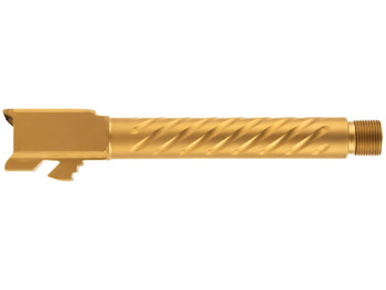 Ballistic Advantage BAPSG175T3G Premium Series 9mm Luger Fits Glock 17 Gen 5 Fluted Threaded Gold PVD Stainless Steel