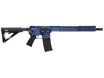 Black Rain Ordnance BROWTPBLB Spec 15+ We The People 5.56x45mm NATO 30+1 16", Blue Battleworn with Deep Engraving, 15" Slim M-LOK, Magpul Grip/Carbine Stock, Castle Flash Hider