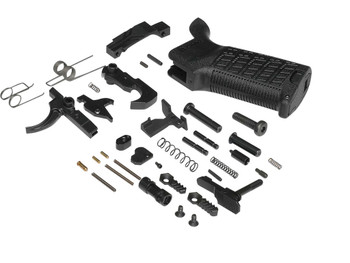 CMMG S5CA642 Zeroed Lower Parts Kit Black Grip, Ambi Safety & Mag Catch, Mil-Spec Trigger, Fits AR-Platform/Mk4