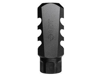 Mdt Sporting Goods Inc 103516BLK Elite Muzzle Brake 30 Cal (7.62mm), Black Steel, 3 Port, 5/8"-24 tpi
