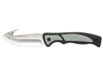 Old Timer 1137138 Trail Boss 3.70" Fixed Gut Hook Plain Stainless Steel Blade, TPE Handle Includes Sheath