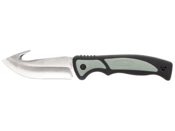 Old Timer 1137138 Trail Boss 3.70" Fixed Gut Hook Plain Stainless Steel Blade, TPE Handle Includes Sheath