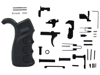 TacFire LPK02USAB Lower Parts Kit AR-15 Black PGAR-B Grip Black