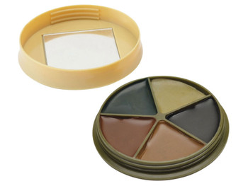 HME CMOFP5 Camo Face Paint Kit Black/Brown/Green/Sand/Light Green