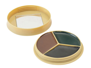 HME CMOFP3 Camo Face Paint Kit Black/Brown/Dark Green