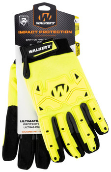 Walkers GWPSFHVFFIL2SM Impact Protection Gloves YellowBlack SyntheticSynthetic Leather Small UPC: 888151023204