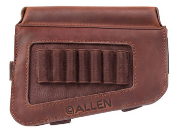 Allen 8519 Westcliff Buttstock Cartridge Carrier 7rd Capacity Leather Rifle Buttstock Mount Features Raised Cheek Piece UPC: 026509068570