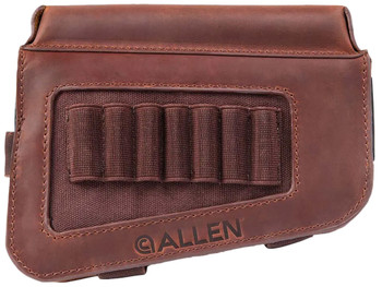 Allen 8519 Westcliff Buttstock Cartridge Carrier 7rd Leather Rifle Buttstock Mount Features Raised Cheek Piece