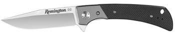 Remington Accessories 15668 EDC  Folding Drop Point Satin D2 Steel Blade Black G10 Handle Includes Pocket Clip UPC: 047700156682