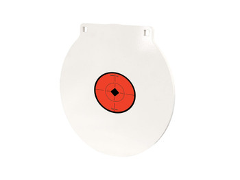Birchwood Casey RND12 Round Steel Target Plate 12" Centerfire Rifle/Handgun Target Black/Red/White NM500 Steel Hanging