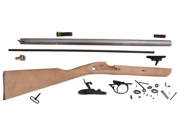 Traditions KRC53008 Deerhunter 50 Cal Percussion 24" Natural Stainless Octagon Barrel Unfinished Hardwood Stock Sidelock Action Lite Optic Sights