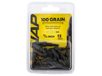 NAP NAP60P3DP1132 3D Practice Points Field Tips Fixed 100 GR Black/ 12 Pack