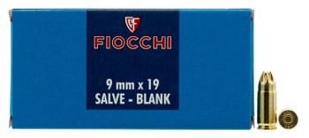 Fiocchi 9MMBLANK Pistol Blank 9mm Luger 50 Per Box 20 UPC: 762344023762
