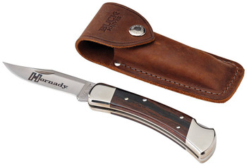 Hornady 99126 Buck 110 Folding Plain 420 Stainless Steel Blade Brown Macassar Ebony Dymondwood w Nickel Plated Bolsters Handle UPC: 090255991260