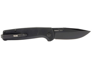 S.O.G SOGTM1005BX Terminus SJ 2.90" Folding Clip Point Plain Stonewashed Cryo D2 Steel Blade/ Blackout G10 Handle Includes Belt Clip