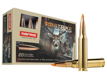 Norma Ammunition 20170362 Dedicated Hunting Tipstrike 7mm-08Rem 160gr Polymer Tip 20 Per Box/10 Case