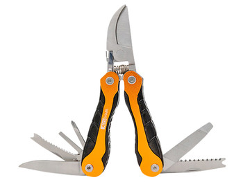 AccuSharp 085C Sportsman's Black/Orange Folding Plain Blade Includes Nylon Case with Belt Clip